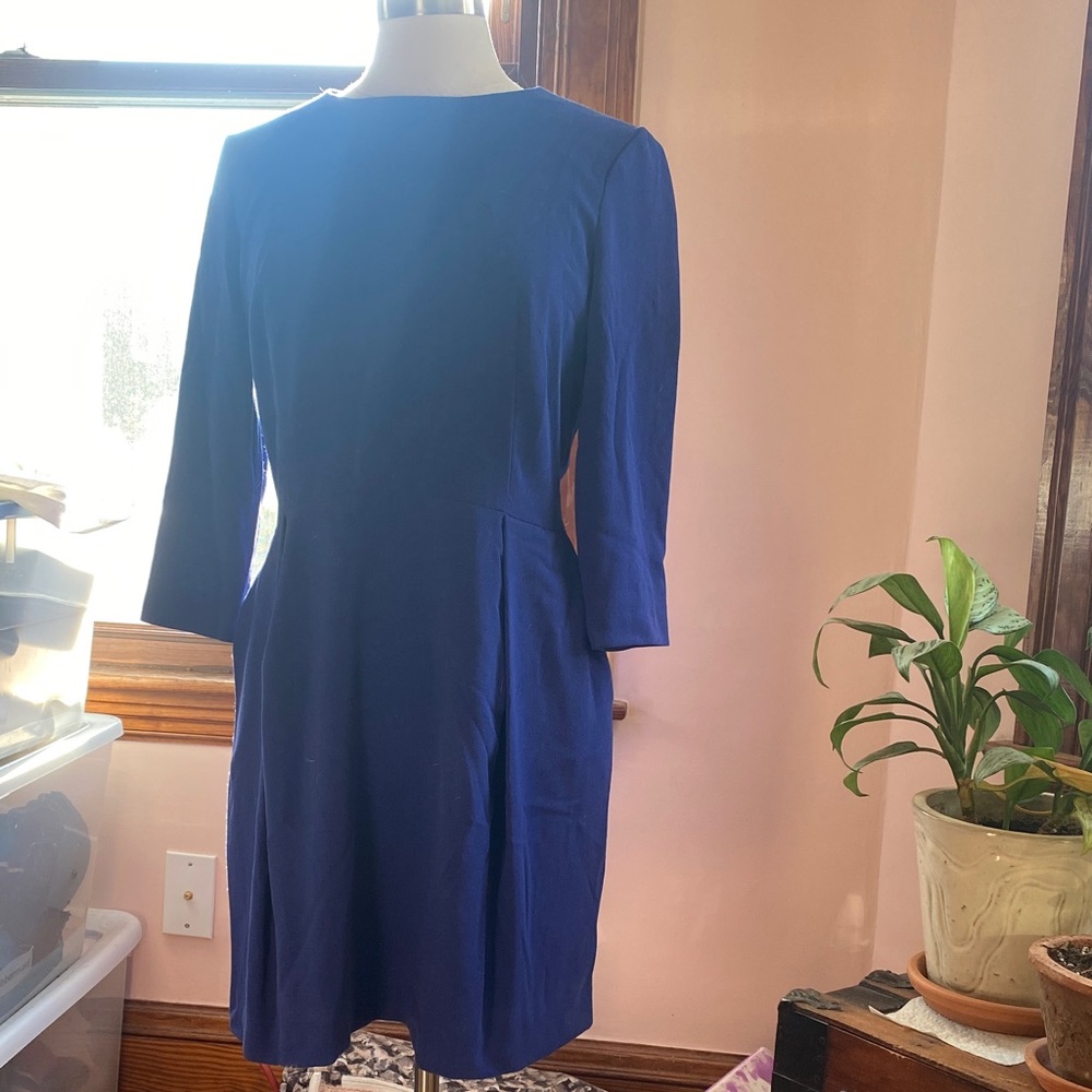 Chic Long Sleeve Blue Dress